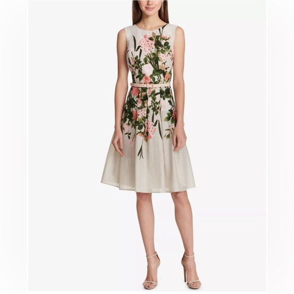 Tommy Hilfiger Dresses & Skirts - Tommy Hilfiger Fit and Flare Floral Midi Dress, size 2